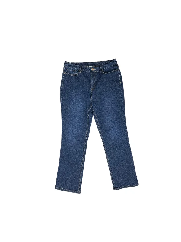 Jeans Straight By Christopher And Banks In Blue Denim, Size: 12p