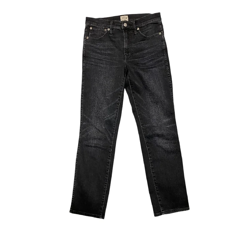 Jeans Straight By J. Crew In Black, Size: 4