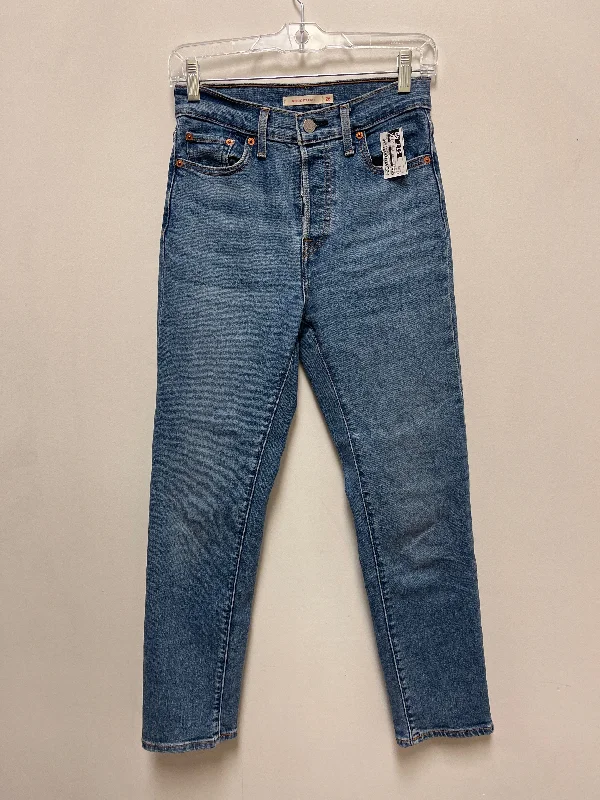 Jeans Straight By Levis In Blue Denim, Size: 2