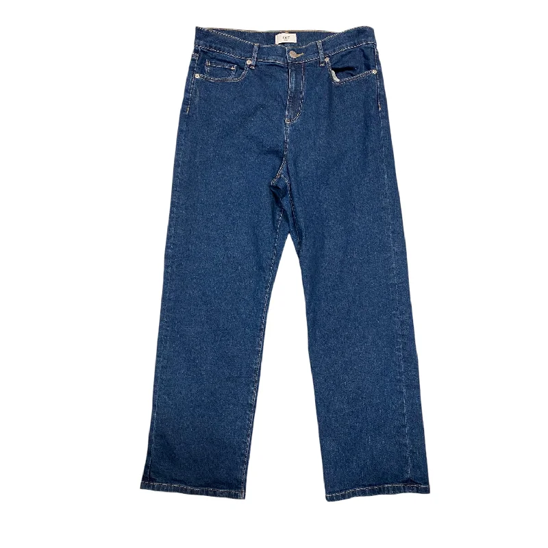 Jeans Straight By Loft In Blue Denim, Size: 10