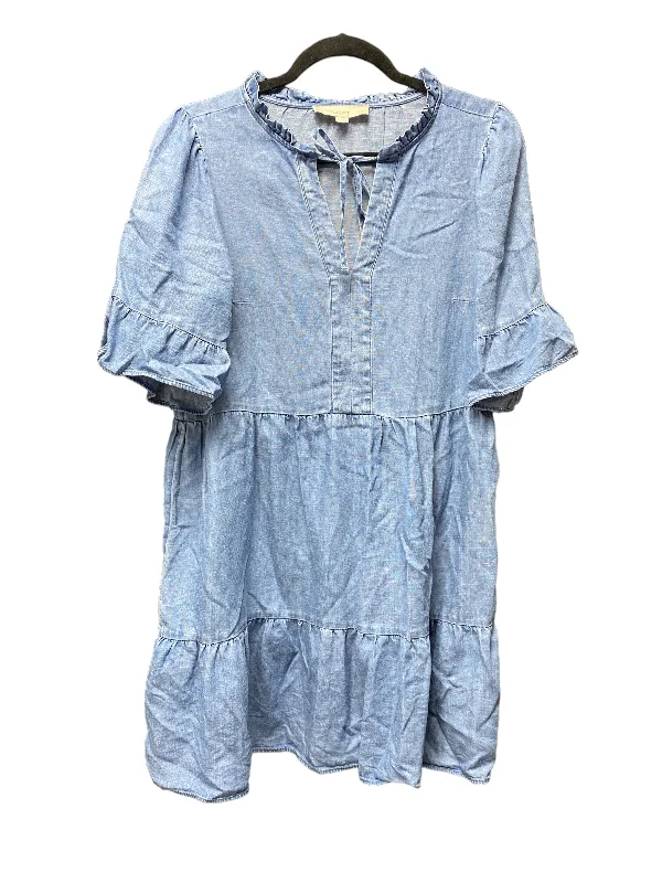 Dress Casual Short By Loft In Blue Denim, Size: S