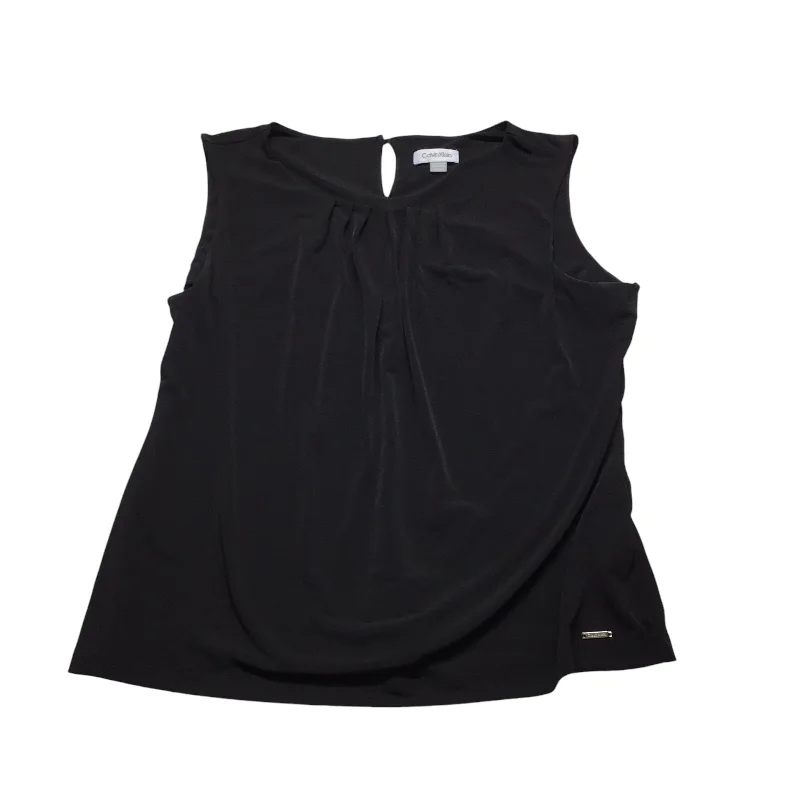 Top Sleeveless By Calvin Klein In Black, Size: Xl