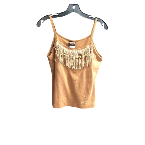 Top Sleeveless By Harley Davidson In Brown, Size: L