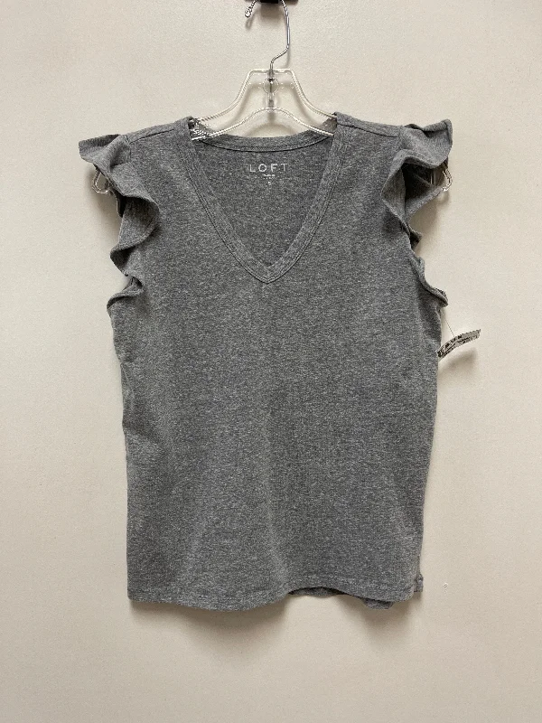 Top Sleeveless By Loft In Grey, Size: S