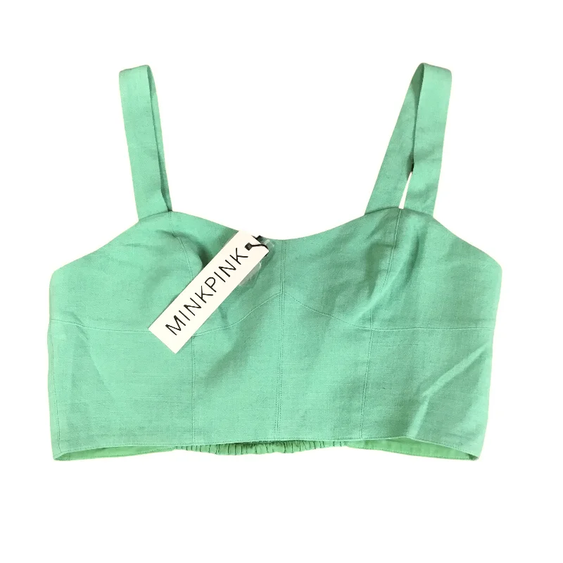 Top Sleeveless By Minkpink In Green, Size: L