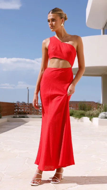 Abia Maxi Dress - Red