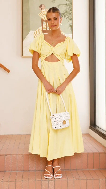 Christina Maxi Dress - Lemon