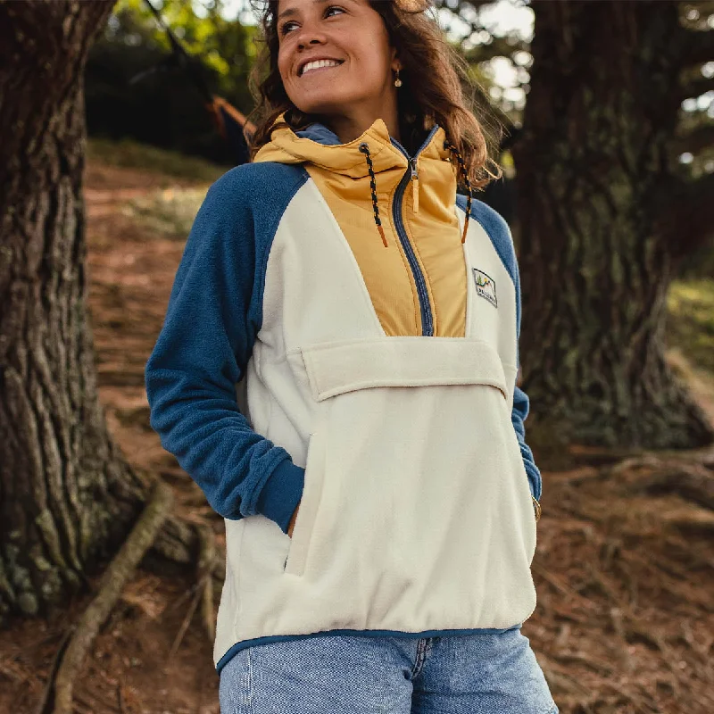 Alexander Recycled Polar Hooded Fleece - Egret