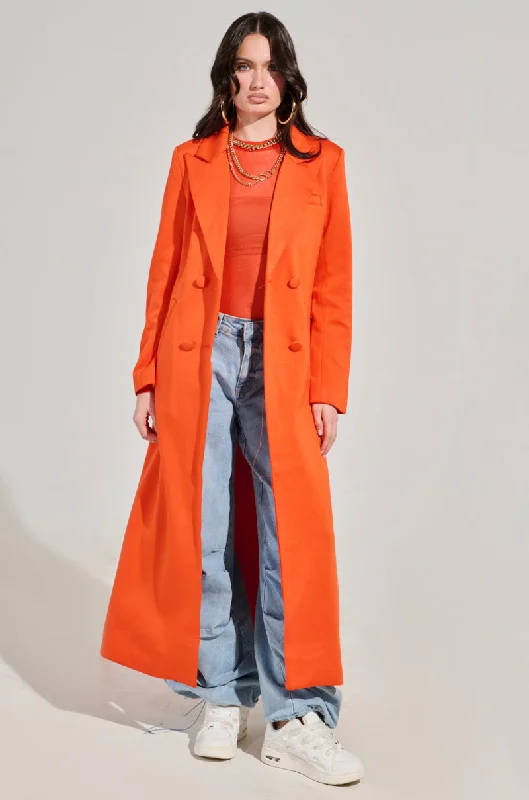 COCOA BUTTER SCUBA TRENCH IN ORANGE