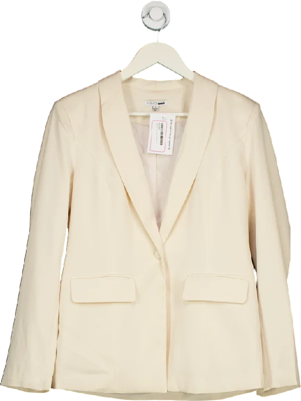 Fashion Nova Cream Blazer UK S