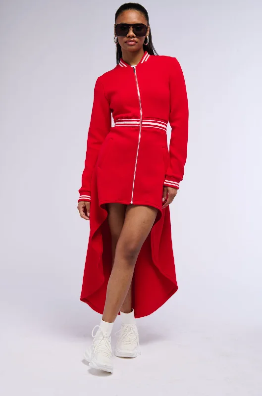 KEEP IT MOVING SCUBA TRENCH IN RED