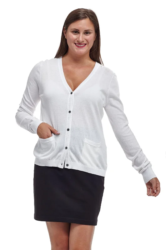 La Cera Long Sleeve Cardigan with Pockets