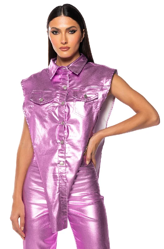 PURPLE HAZE METALLIC STRETCH VEST